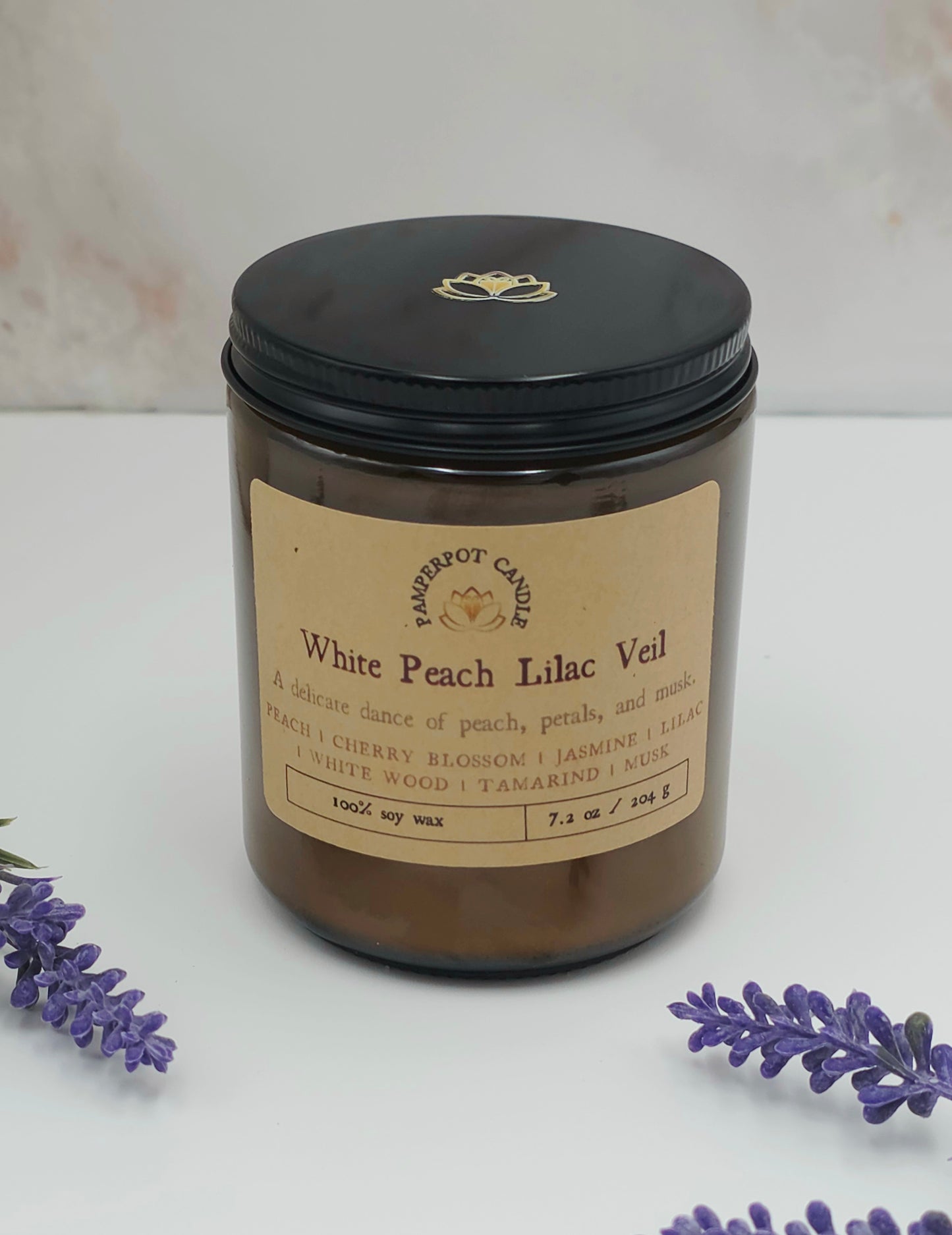 White Peach Lilac Veil