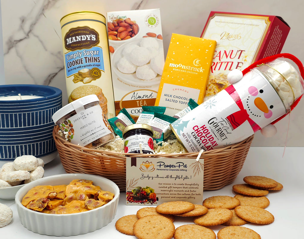 Holiday Indulgence Wicker Basket