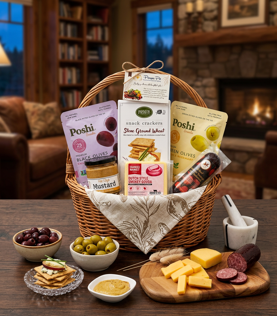 Gourmet Delights Charcuterie Basket